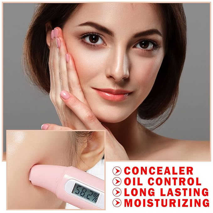 2PCS Mushroom Head Air Cushion CC Cream BB Cream Foundation,Moisturizing Concealer Makeup Base Foundation,Long Lasting Full Coverage Foundation with Mushroom Makeup Sponge(Natural)-FemmiqueWomen