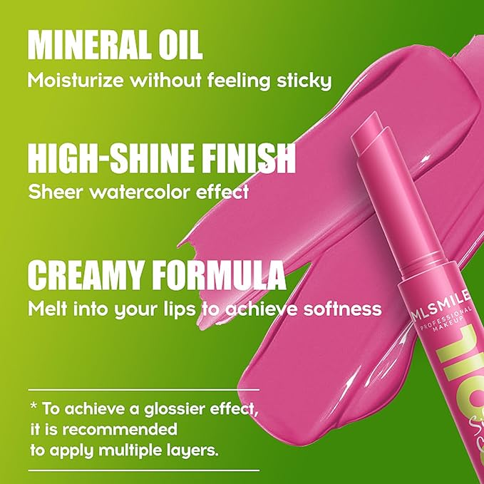 3 Colors Slick Click Lip Balm Set Hydrating Jelly Lipstick Tinted Lip Stain Lip Gloss, Moisturizing, Lightweight, Buildable, Pigmented Vegan Lip Balm, Glossy Lip Makeup for Girls (B)-FemmiqueWomen