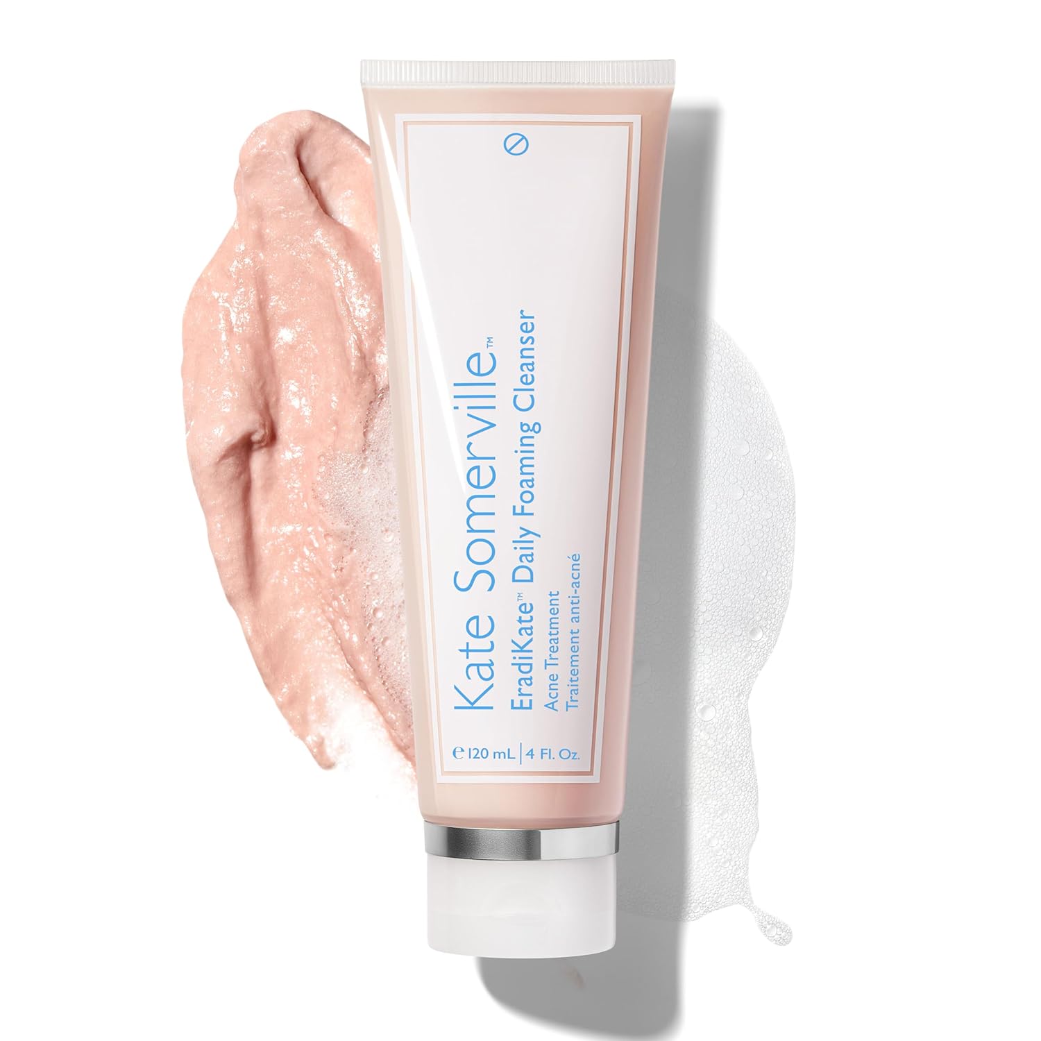 Kate Somerville EradiKate 3% Sulfur Daily Foaming Cleanser Acne Treatment – Clinically Formulated Medicated Face Wash Balances Skin & Cleans Pores, 4 Fl Oz-FemmiqueWomen