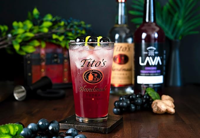 (3 Pack) LAVA Premium Concord Transfusion Mix made with concord grape juice, real ginger, ginger ale, no artificial sweeteners, 1-Liter (33.8oz) Glass Bottle, Ready to Use.-FemmiqueWomen