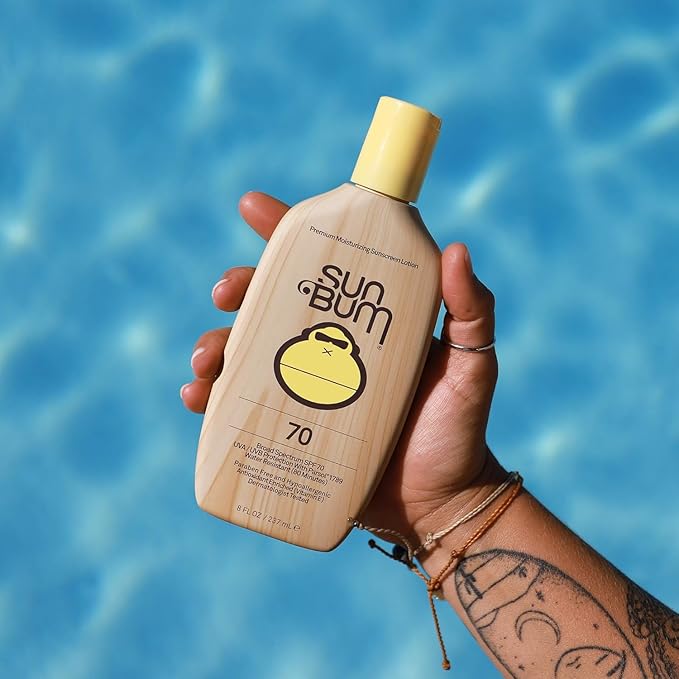Sun Bum Original SPF 70 Sunscreen Body Lotion - Broad Spectrum Moisturizing Sunscreen with Vitamin E - Hawaii 104 Act Compliant (Made without Octinoxate & Oxybenzone) - 8 oz-FemmiqueWomen