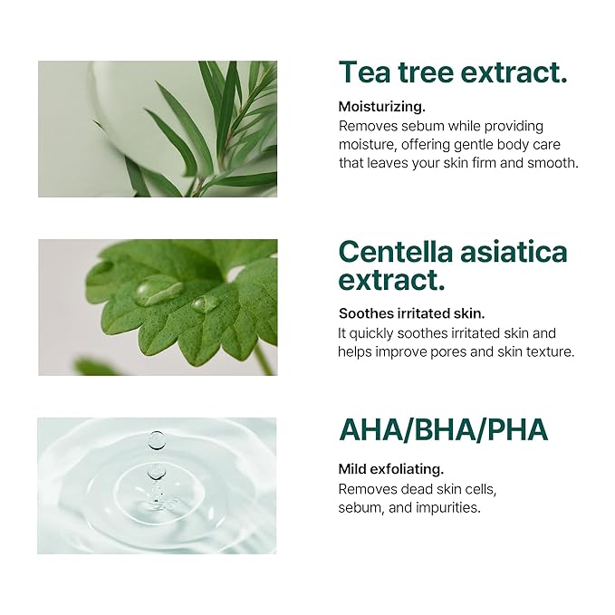 SOME BY MI AHA BHA PHA 30 Days Miracle Acne Clear Body Cleanser - 13.5oz, 400ml - Daily Exfoliating Tea Tree Acne Body Wash with Salicylic Acid - Deep Cleanses Sebum and Impurities - Korean Skin Care-FemmiqueWomen