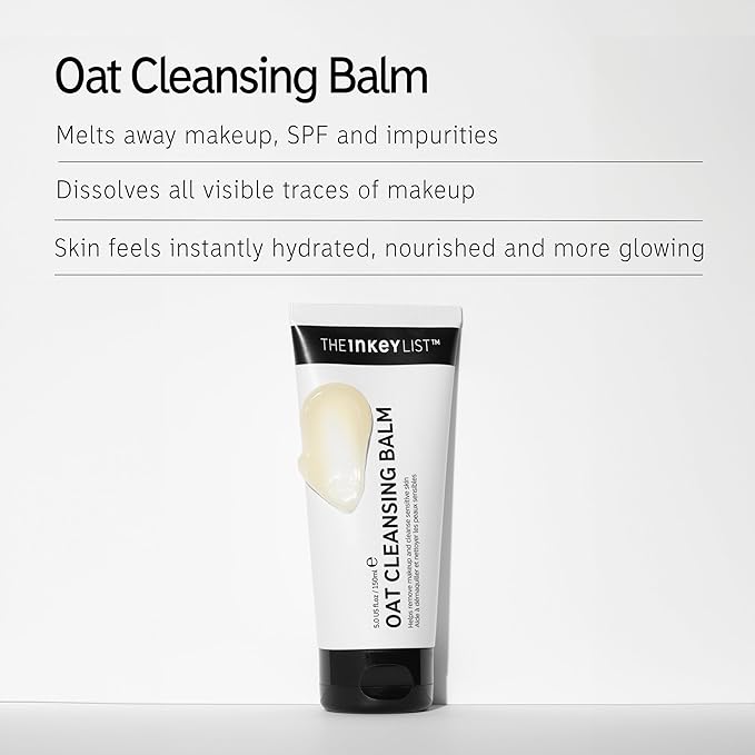 The INKEY List Oat Cleansing Balm Duo, Rich Balm Removes Makeup and Impurities, Reduces Redness, 5.0 fl oz (2 Pack)-FemmiqueWomen