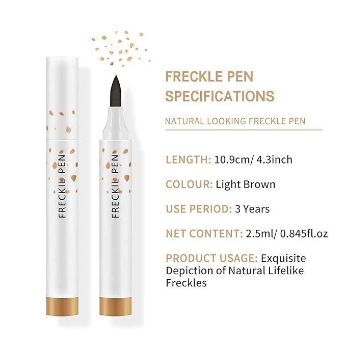 2 Pcs Freckle Pens, Natural Lifelike Freckles Makeup Tool - Dark Brown + Light Brown-FemmiqueWomen
