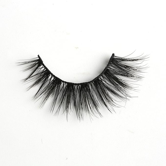 SUNWELL False Eyelashes 16mm Mink Lashes Cat Eye Lashes Strips 8D Fluffy Faux Mink Lashes Soft Wispy Luxury Volume Fake Lashes 10 Pairs Pack-FemmiqueWomen