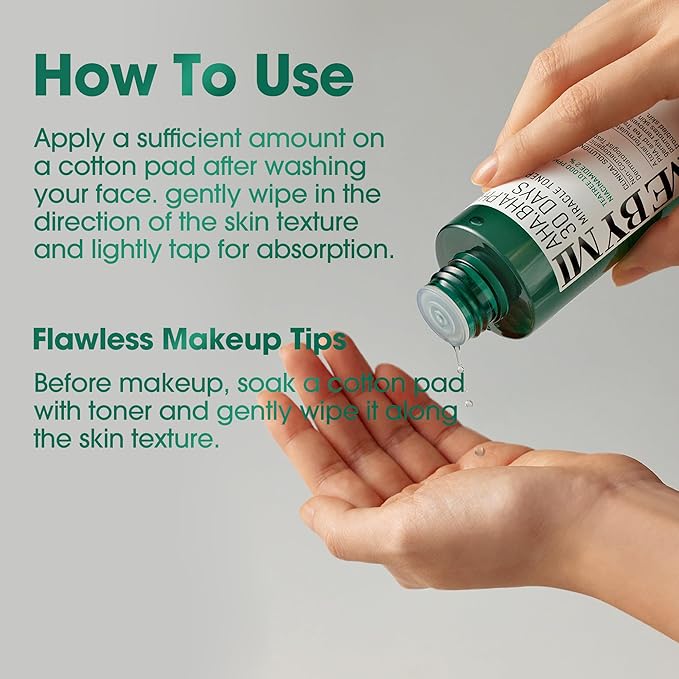 SOME BY MI AHA BHA PHA 30 Days Miracle Toner – 5.07oz, 150ml – Korean Salicylic Acid Exfoliating Face Toner for All Skin Types – Daily Pore Care & Oil Control with 2% Niacinamide – Korean Skin Care-FemmiqueWomen