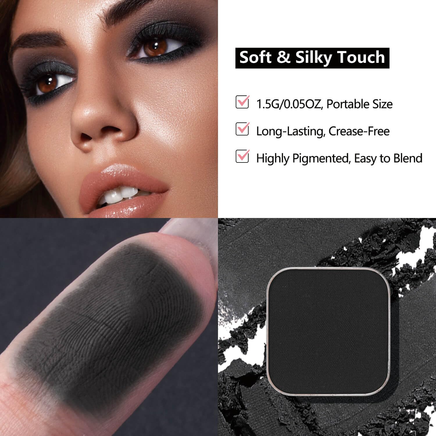 3-Color Eyeshadow Combo Pack – Matte & Shimmer Neutral Shades,Powder, Highly Pigmented, Long-Lasting, Refills Pans for Custom Magnetic Palette-FemmiqueWomen