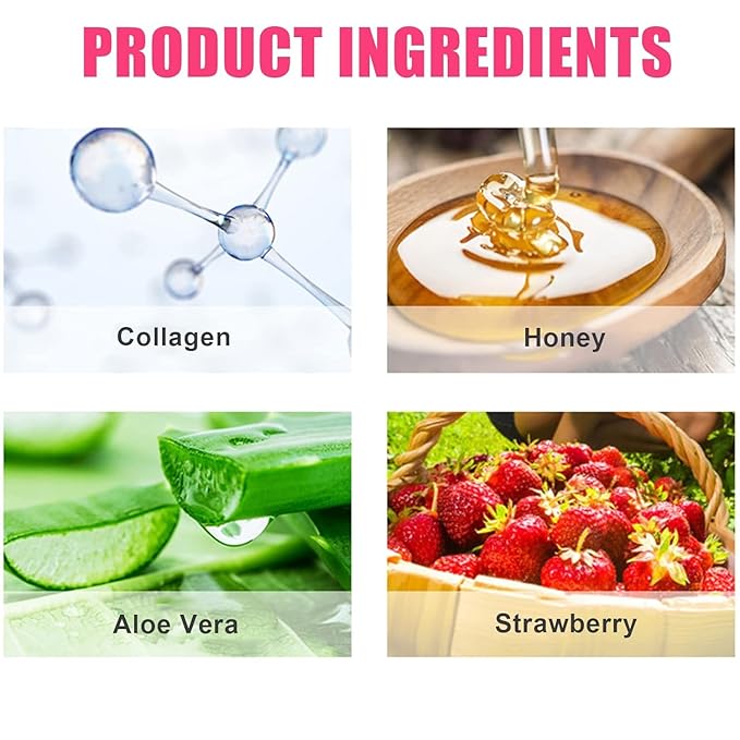 2 PCS Bee Lip Balm Honey Pot, Honey & Strawberry Lip Mask Vitamin E & Moisturizing Propolis Sleeping Lip Mask Prevention Dry and Cracked Lip Scrubs Exfoliator, Christmas Gifts-FemmiqueWomen