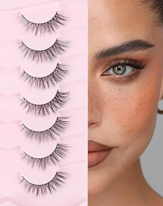 Onlyall Lashes Mink False Eyelashes Natural Wispy Lashes Soft Faux Mink Lashes Fluffy False Lashes DK77-FemmiqueWomen