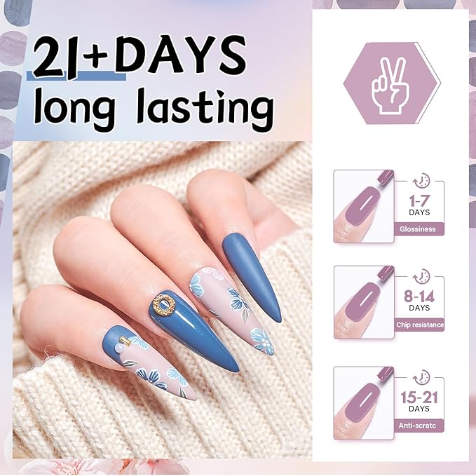 JEWHITENY 27 Colors Nail Polish Kit with U V Light, U V LED Nail Dryer Lamp Curing Gel Nail Polish Set Popular Gel Polish Set DIY at Home, Nail Manicure Tools-FemmiqueWomen
