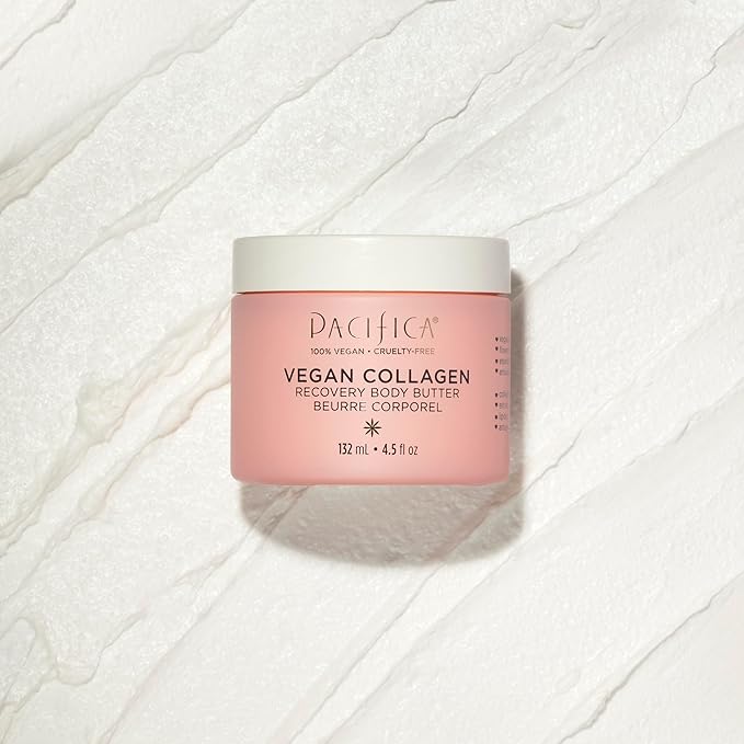 Pacifica Beauty | Vegan Collagen Body Butter | Hydrating, Nourishing, Moisturizer | Long-Lasting Hydration | Cream Lotion for Dry Skin | Light Floral Scent | Paraben Free | Vegan + Cruelty Free-FemmiqueWomen