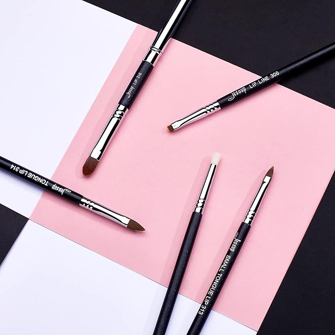 Jessup Lip Brush Set, Professional Lip Makeup Brushes for Lipstick Streak-Free Contour Define and Accentuate, Premium Synthetic Hair, 5pcs T325-FemmiqueWomen