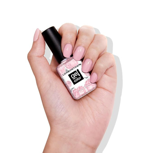 LONDONTOWN UV/LED Gel Nail Polish - Long Lasting, Chip Resistant High Shine Color - Sheer Sheer Petal Pink, Magnolia Haze, 12ml/.40fl oz