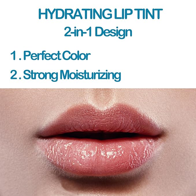 2pcs Thrive Lip Tint Hydrating, Strong Moisturizing Effect Tinted Lip Balm Hydrating, Natural Ingredients Sheer Moisture Lip Tint, Non-Sticky and Long-Lasting Lip Care-FemmiqueWomen