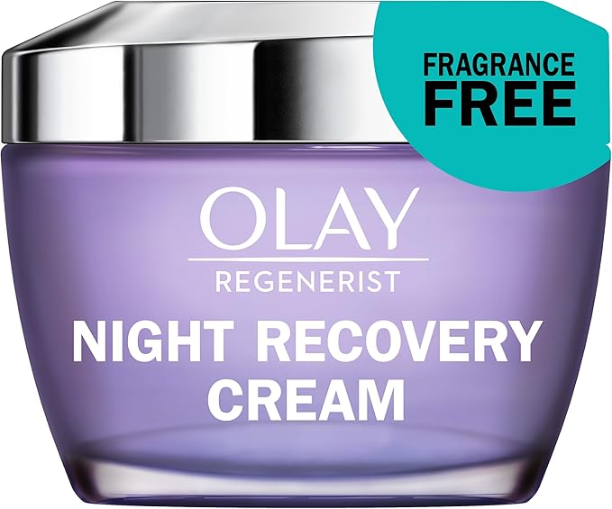 Olay Face Moisturizer, Anti-Aging Night Cream for Women - Fragrance-Free Skin Care, Instant Hydration, Anti-Wrinkle, Reduces Fine Lines, Exfoliates, Smooths Texture - Niacinamide, Amino Pepitde, 1.7Oz-FemmiqueWomen