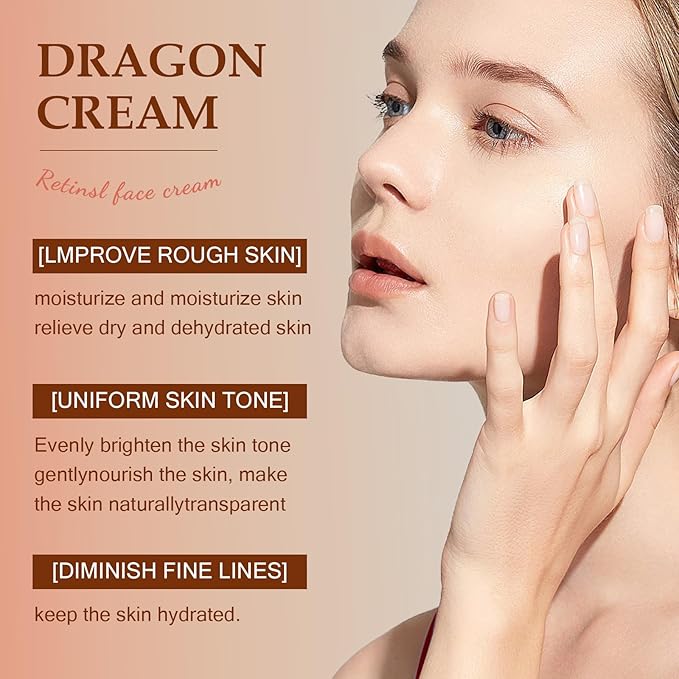 2Pcs Dragons Blood Easy Cream, Dragons Blood Easy Face Cream, Retinol Dragon Blood Cream, Hydrate Skin and Decrease Wrinkles, Lightweight Face Moisturizer for All Skin Types-FemmiqueWomen