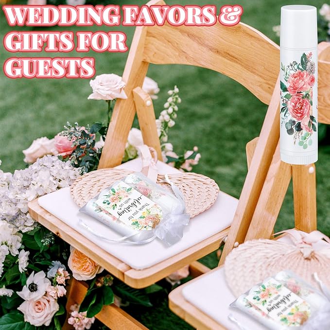 100 Pack Thank You Gifts Lip Balm Bulk Party Supplies Employee Appreciation Gifts for Guests Wedding Bridal Shower Bachelorette Gifts Baby Shower Favors for Coworkers Women Homeless Nurse-FemmiqueWomen