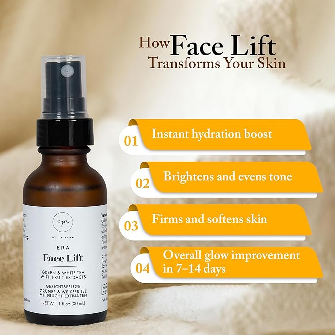 4 Oz Face Lift Mist - Hydrating Face Moisturizer with Green Tea & Niacinamide - Natural Skin Care Spray with Antioxidants, Amino Acids & Aloe for Brighter, Softer Complexion-FemmiqueWomen
