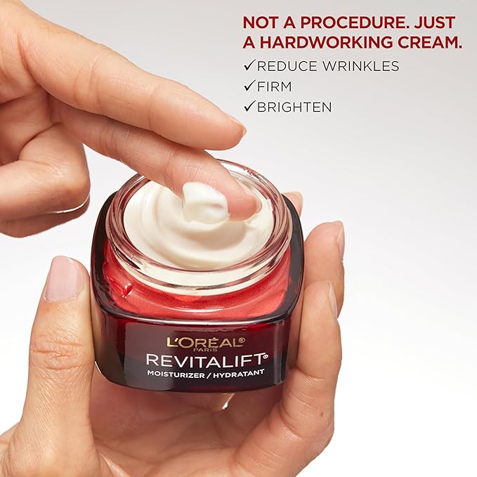 L'Oreal Paris Revitalift Triple Power Anti-Aging Face Moisturizer, Pro Retinol, Hyaluronic Acid & Vitamin C to Reduce Wrinkles, Firm & Brighten Skin, 1.7 Oz-FemmiqueWomen