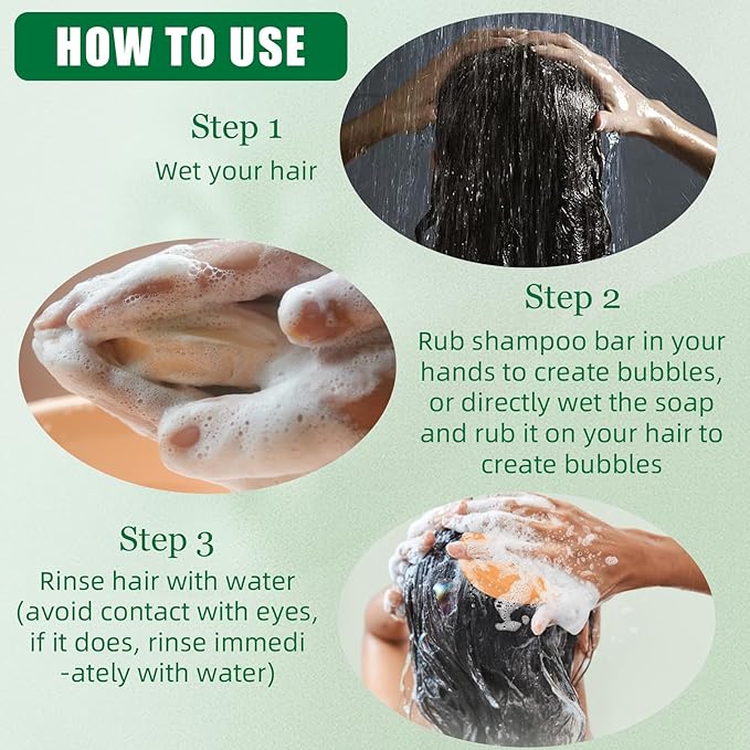 Solid Shampoo Conditioner Bar 2-In-1, Citrus Bar Shampoo for Dry, Itchy, and Oily Scalp, pH Balanced, Vegan Bars for Hair Strengthening Cleansing Moisturize, Cruelty-Free, 3 oz (Pack of 2)-FemmiqueWomen