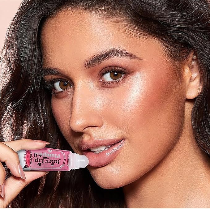 3 Colors Lifter Gloss Set, Spicy Roll On Lip Plumping Booster Lip Gloss Glossy Lipstick, Hydrating, Volumizes, Fuller Lip Glass Mirror Lip Glaze,Plump&Pout Lip Plumper for Women Girls (B)-FemmiqueWomen