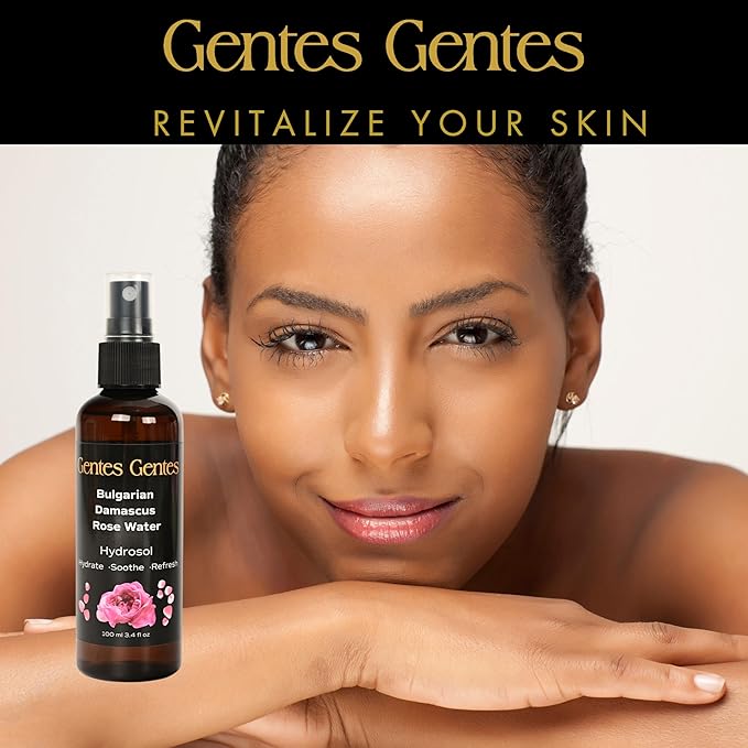 100% Pure Bulgarian Damascus Rose Water Hydrosol – Luxury Facial Toner for Hydration & Radiant Skin, Body Mist & Pillow Spray | Natural Skincare | 3.4 fl oz-FemmiqueWomen