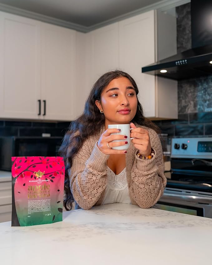 Apple Cranberry Harvest Tea, Organic Loose Leaf Herbal Tea – Real Fruit, Summer Juice, Caffeine-Free, Refreshing Sweet Iced Drink – 4 oz Resealable Bag (Makes 50 Cups)-FemmiqueWomen