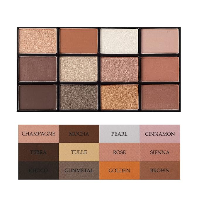 12 Colors Eyeshadow Palette Makeup Shades Nude Matte Shimmer Glitter Pigment, Pro Long Lasting&Waterproof Highlighting Makeup Palette,Ideal Gift(Twilight City)-FemmiqueWomen