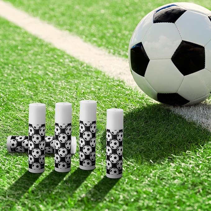 24 Pcs Soccer Lip Balm Soccer Team Gifts Soccer Party Favors Soccer Lip Balm Gift for Soccer Team Soccer Party Guest Supplies-FemmiqueWomen
