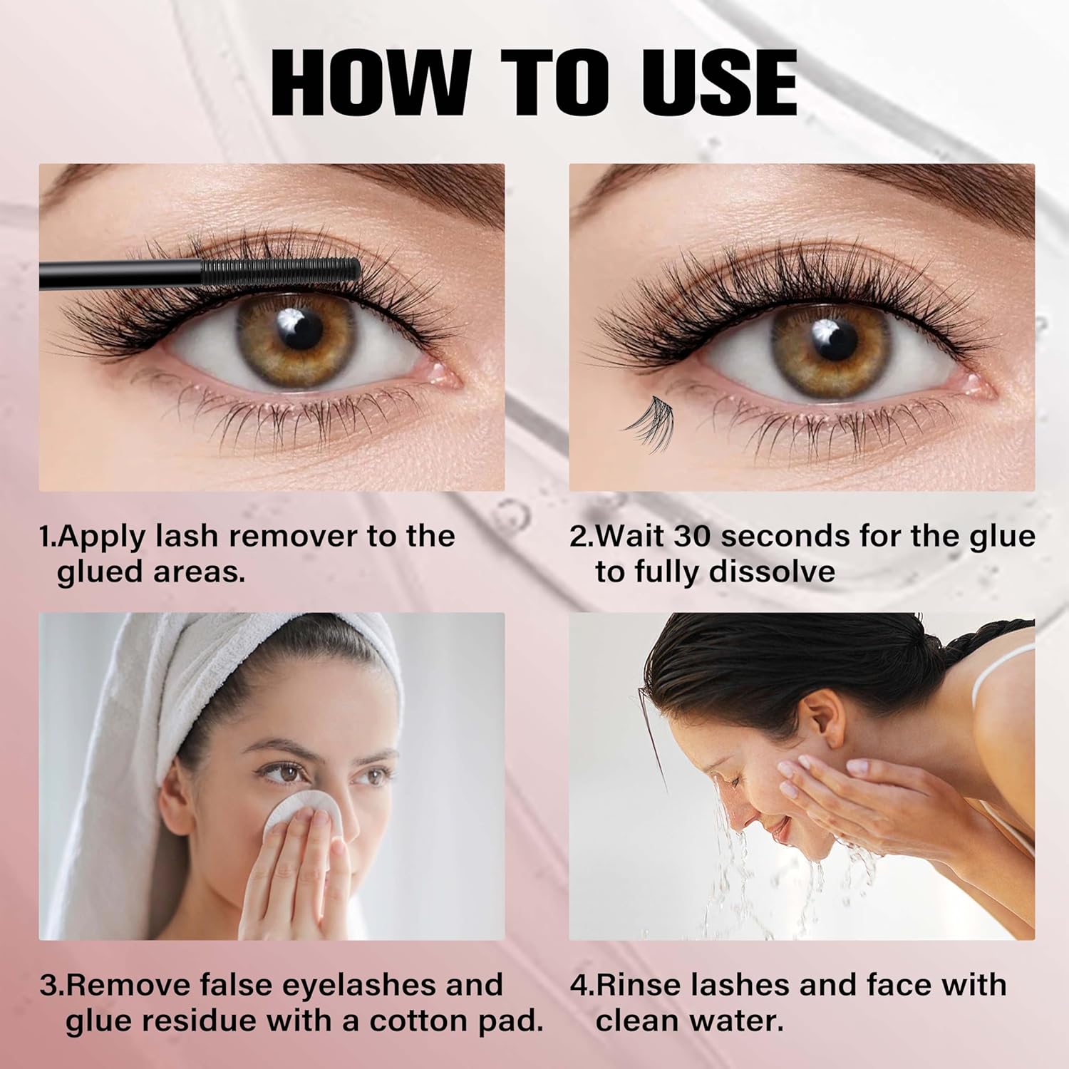 VEYESBEAUTY Cluster Lash Glue Remover 5ML Eyelash Remover for DIY Lash Extensions at home Clear Remover for Self-application Individual Lashes-FemmiqueWomen