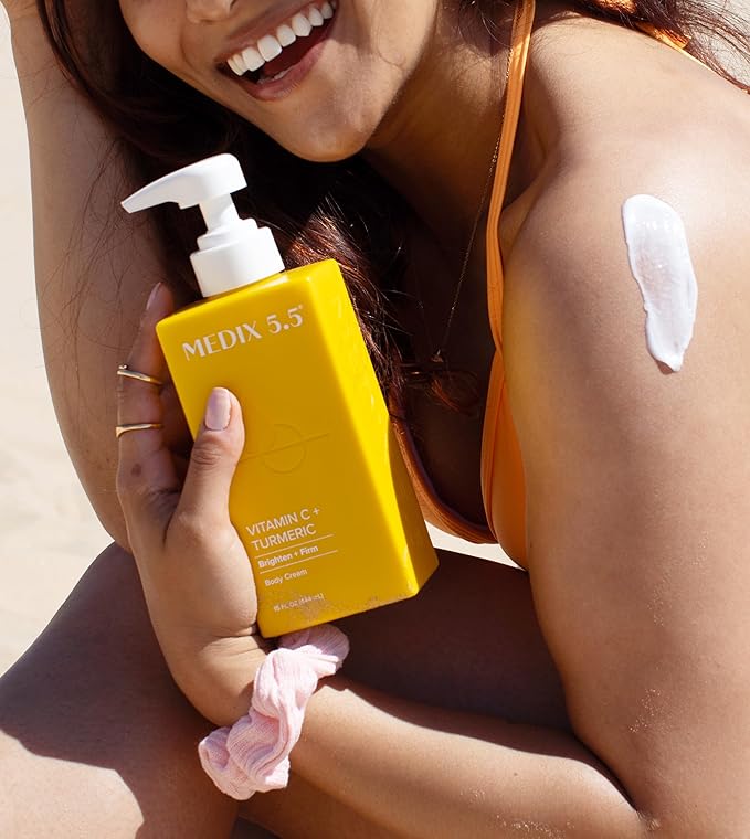 MEDIX 5.5 Vitamin C Cream Face Lotion & Body Lotion Moisturizer | Anti Aging Skin Care Firming & Brightening Cream Diminishes The Look Of Uneven Skin Tone, Age Spots, & Sun Damaged Dry Skin, 15 Fl Oz-FemmiqueWomen