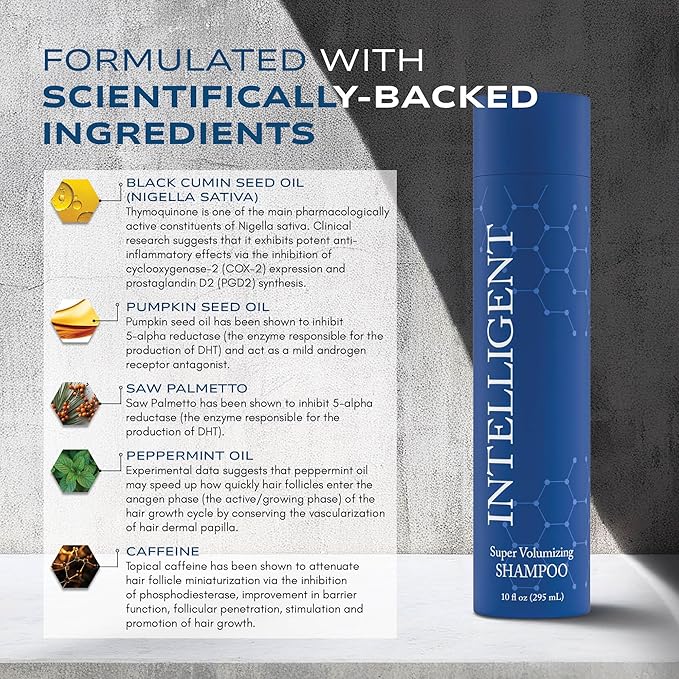 Intelligent Super Volumizing Hair Loss Shampoo - Strengthens Weakened Hair and Maximizes Volume | 10 fl oz (290 ml)-FemmiqueWomen