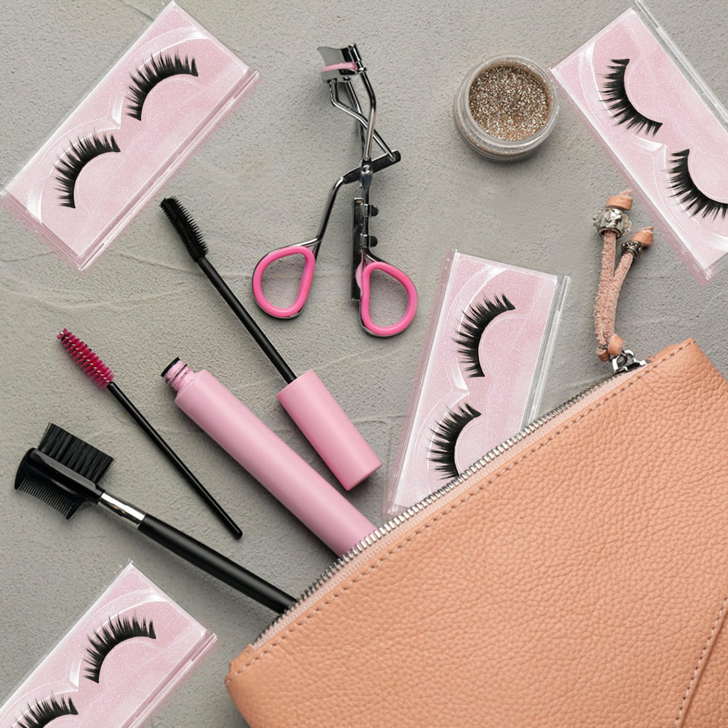 Empty Lash Boxes, 30 Pack Customizable False Eyelash Packaging Cases, Bulk Storage Containers, Premium Display and Protection (Pink)-FemmiqueWomen