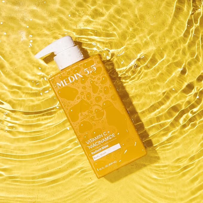 Medix 5.5 Radiant Glow Vitamin C Body Wash W/Niacinamide | Citrus Scented Gentle Body & Face Cleanser For Women, Men, Dry Skin, & Smoother-Looking Skin | Removes Dirt, Oil, & Impurities, 2-Pack-FemmiqueWomen