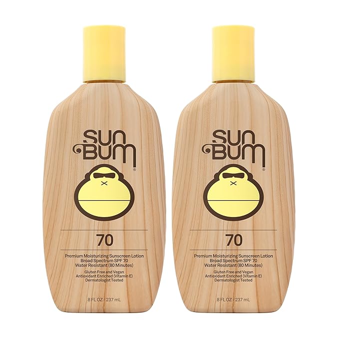 Sun Bum Original SPF 70 Sunscreen Lotion | Vegan and Hawaii 104 Act Compliant (Octinoxate & Oxybenzone Free) Broad Spectrum Moisturizing UVA/UVB Sunscreen with Vitamin E | 8 oz (Pack of 2)-FemmiqueWomen