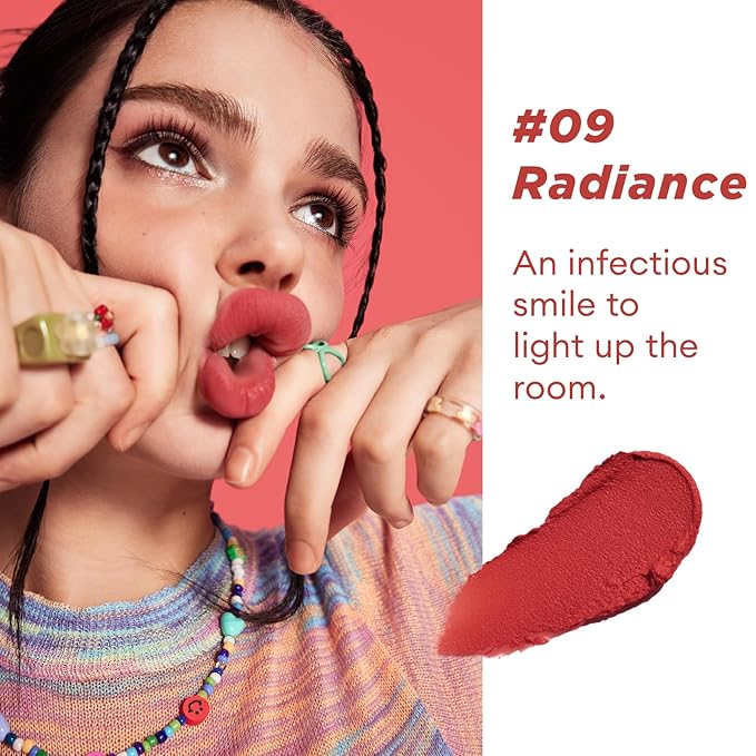ITY Velvet Matte Finish Lip Stain-Mousse Textured Lip Clay, Conceals Lip Lines, Rich Pigment Lip Tint Lipsticks,2 Pack, 0.14 oz (4g) in Ruby, Radiance-FemmiqueWomen