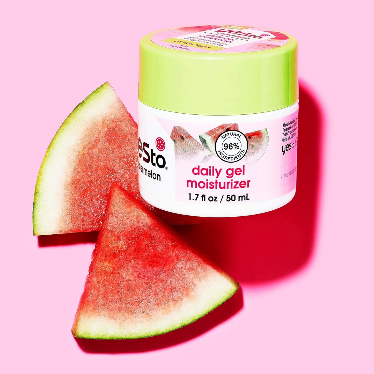 Yes To Watermelon Daily Gel Moisturizer, Skin Texture Improvement & Refreshing, Antioxidants, Sodium Hyaluronate, 1.7 Fl Oz-FemmiqueWomen