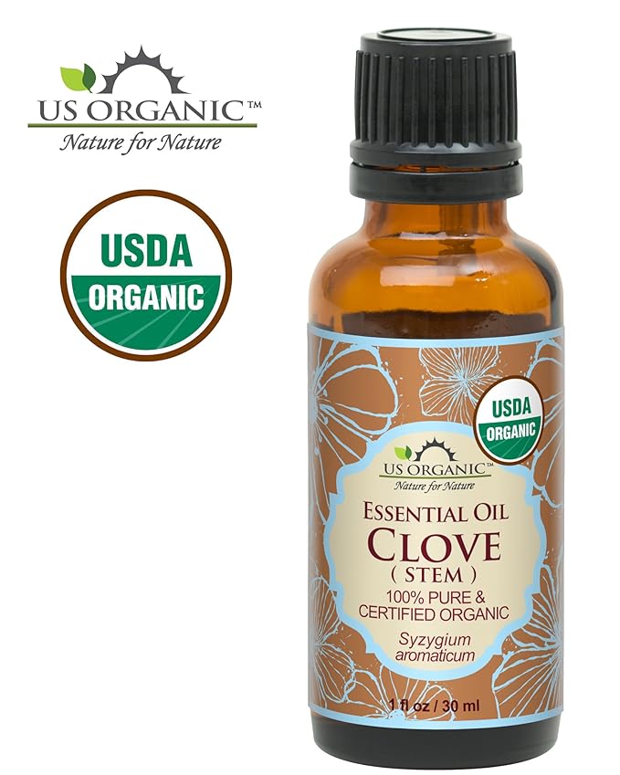 US Organic 100% Pure Clove Stem Essential Oil - USDA Certified Organic, Steam Distilled (30 ml)-FemmiqueWomen