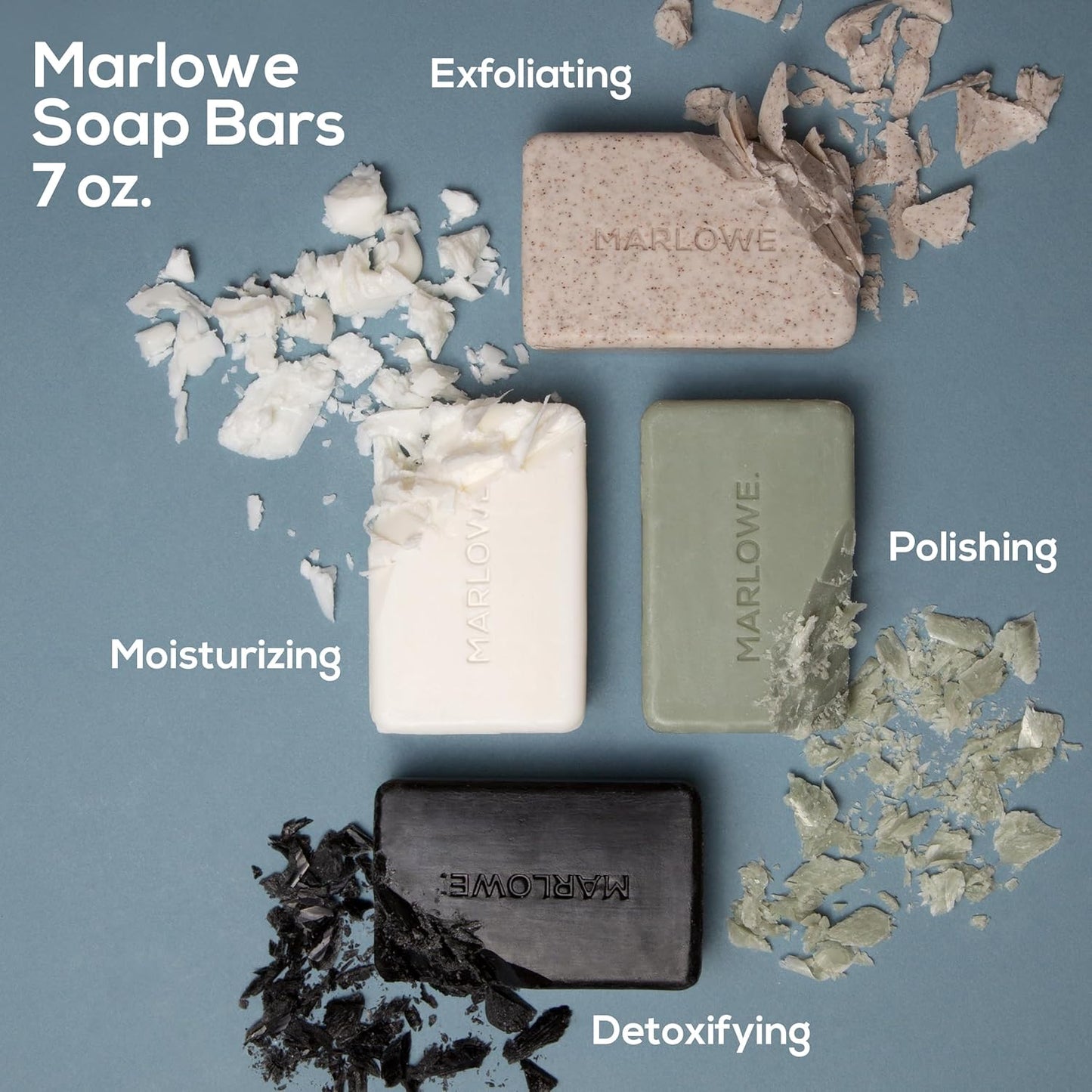 MARLOWE. No. 102 Body Scrub Soap 7 oz (12 Bars), Exfoliating Soap Bar with Shea Butter, Olive Oil & Green Tea Extracts, Cleanses, Smooths & Revitalizes Skin, Original Sage & Fir Scent-FemmiqueWomen