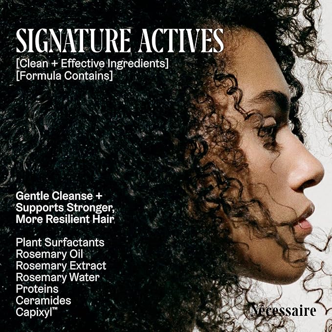 Nécessaire Rosemary Shampoo With Pump | Multi-Protien Strengthening Conditioner For Thinning Hair. For Women + Men. Good For All Hair Types/Textures. Color-Safe. 500 ml / 16.9 oz-FemmiqueWomen