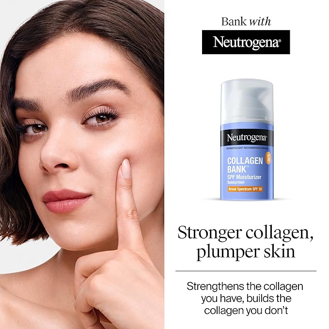 Neutrogena Collagen Bank Face Moisturizer with SPF 30 Sunscreen, Larger Size Anti-Aging Face & Neck Collagen Cream, Micro-Peptide, Support & Defend Skin’s Natural Collagen, 2.7 fl oz-FemmiqueWomen