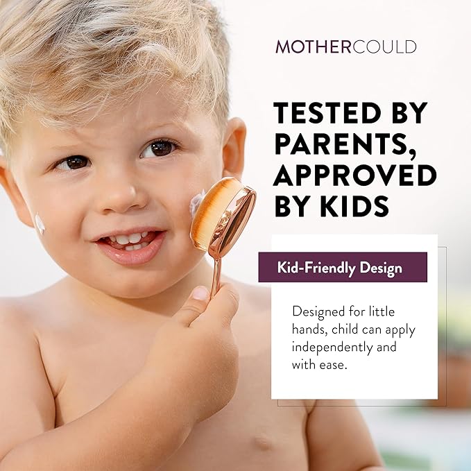 Premium Sunscreen Brush Set – Kids & Baby Sunblock Applicator with Metal Handles, Travel Bag, 2 Brushes, 2 Caps, & Cleaning Mat – Rose Gold – Mess-Free Sun Care (2 Pack) (Rose Gold)-FemmiqueWomen