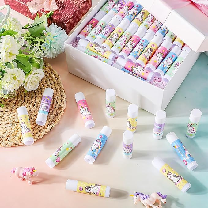100 Pcs Unicorn Party Favors Lip Balms Bulk for Kids Birthday Party Moisturizing Lip Balm for Unicorn Themed Celebration Gifts Lip Care Products for Classroom Rewards Favor Party Supplies-FemmiqueWomen