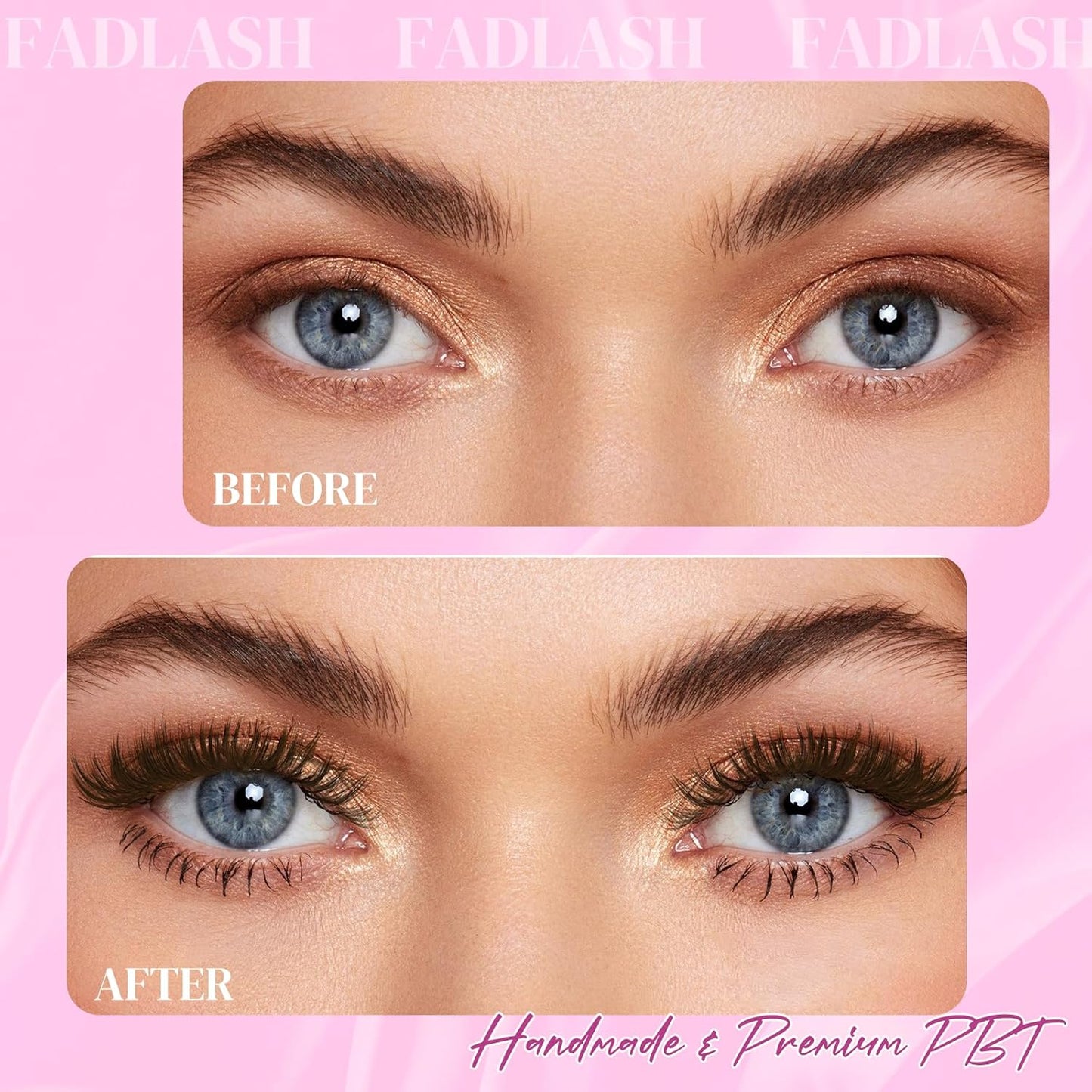 FADLASH Colored Lash Extensions Dark Brown Lash Extension Easy Fan Volume Lashes C/D Curl Volume Eyelash Extensions 0.07 Self Fanning Eyelash Extension Supplies (Dark Brown-0.07D, 8-14mm)-FemmiqueWomen