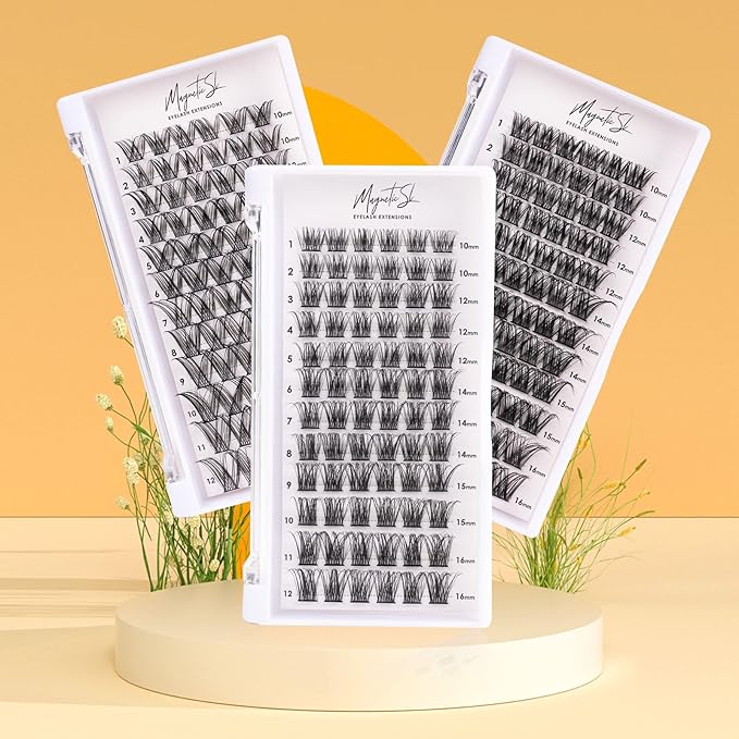 Cluster Lashes 72 Individual Lashes Clusters Eyelash Extensions False Eyelashes DIY Lash Extension Kit Reusable False Eyelashes Natural Look Mix 10-16mm C D Curl-DM17-FemmiqueWomen