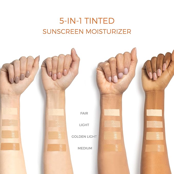 Suntegrity Tinted 5 in 1 Mineral Sunscreen for Face (SPF 30-2 oz) - Golden Light | BB Cream Moisturizer with Physical UVA/UVB Broad Spectrum Protection | Safe for Sensitive Skin-FemmiqueWomen