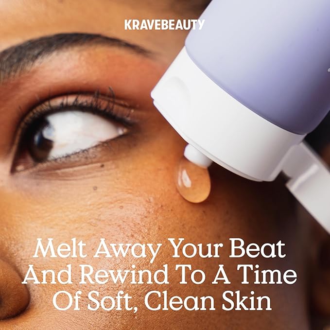 KraveBeauty Double Cleanse Duo, Makeup Re-Wined + Matcha Hemp Cleanser, Gentle Makeup Remover & Hydrating Cleanser, Hydrates and Preps Skin, Vegan & Cruelty Free, 3.38 fl oz 4.05 fl oz-FemmiqueWomen