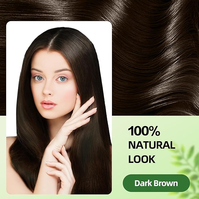 Hair Dye Shampoo 3 in 1 for Gray Hair Coverage,Argan nut Natural Shampoo Hair Dye for Women & Men/Ammonia-Free 500ml(Dark Brown)-FemmiqueWomen