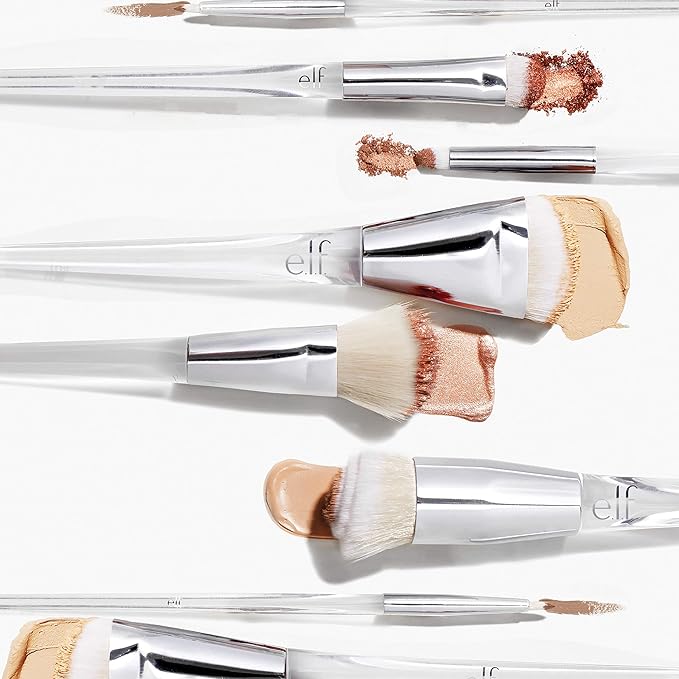 e.l.f. Precision Eyeshadow Brush, Medium-Sized, Tapered, Soft, Synthetic, Luxurious, Blends, Highlights, Contours, Shades, Applies Color, Easy To Clean-FemmiqueWomen