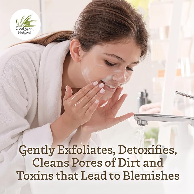 Southern Natural Activated Charcoal Soap Bar (3 Pack) Face and Body Soap For Sensitive Skin With Dead Sea Mud, Goat Milk & Peppermint Essential Oil-FemmiqueWomen